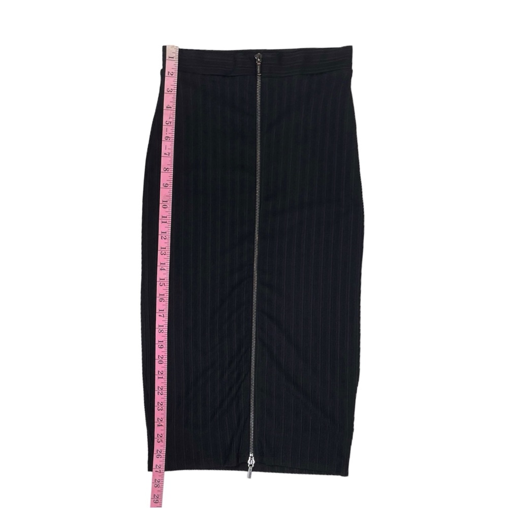 Bebe Full Zip Bodycon Knee Length Pencil Skirt in Black Size XS - Picture 8 of 12